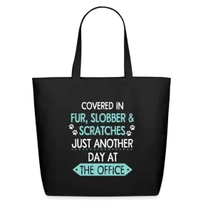 Fur Slobber Scratches (Teal) Eco-Friendly Cotton Tote