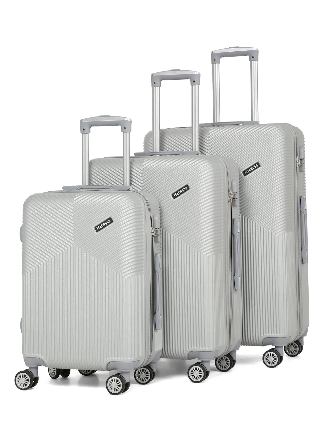 Grey Textured Hard-Sided Trolley Bag