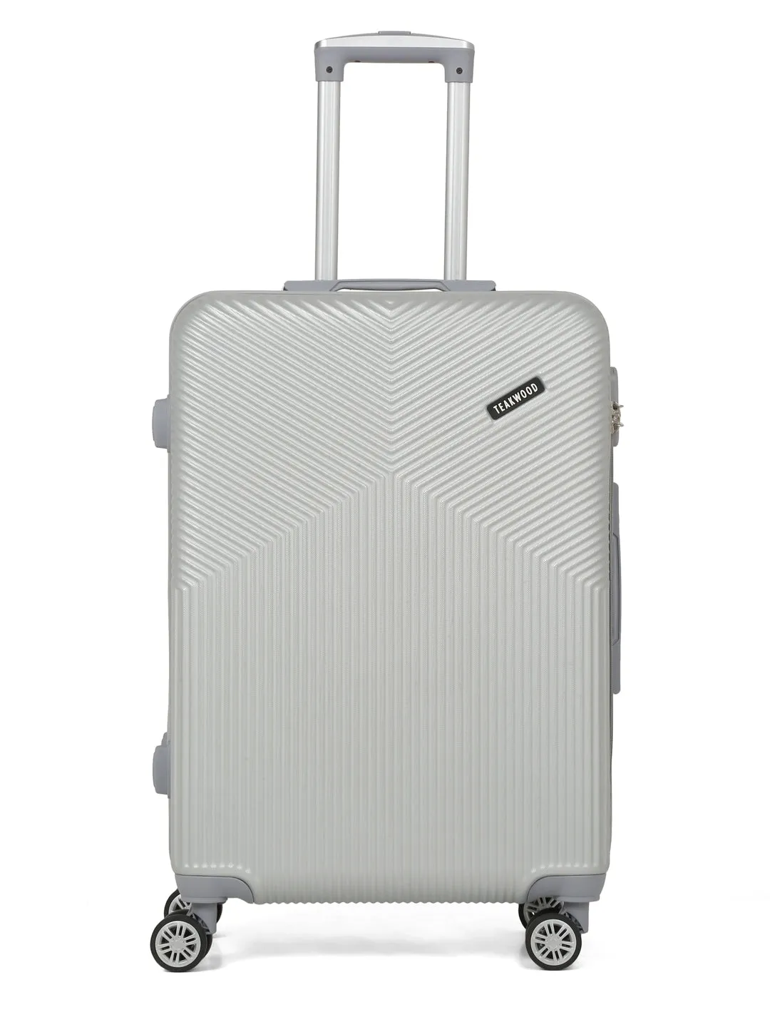 Grey Textured Hard-Sided Trolley Bag