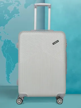 Grey Textured Hard-Sided Trolley Bag