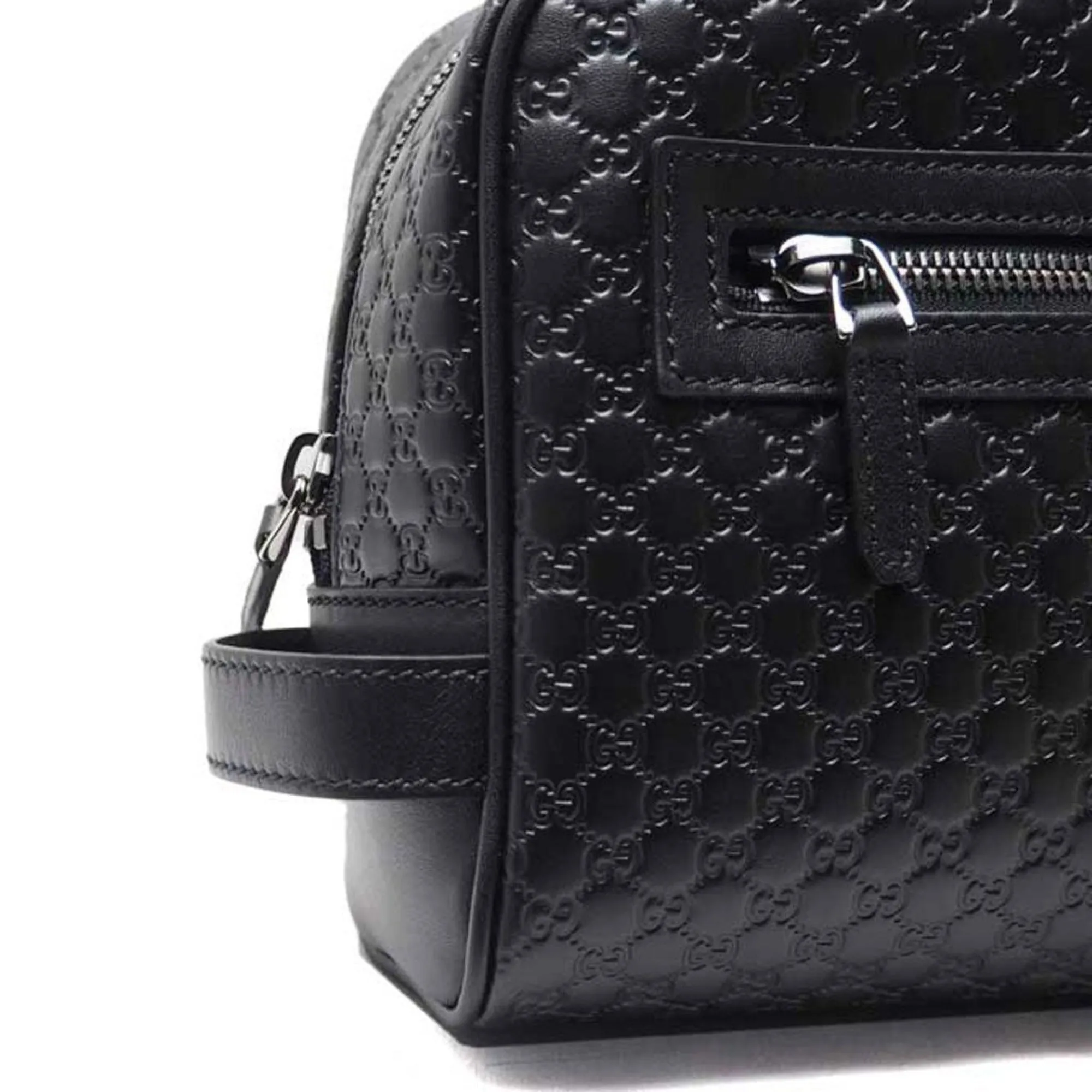 Gucci Mens Microguccissima Black Toiletry Bag