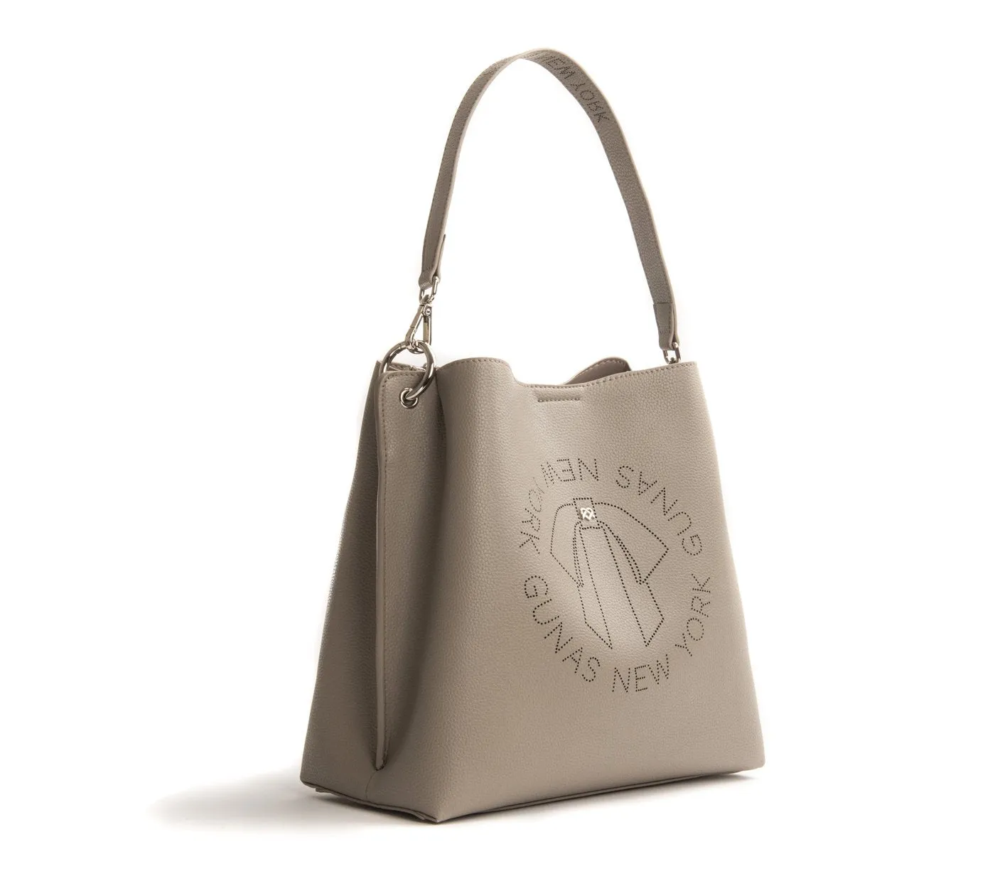 Gunas New York Tabitha Grey Bucket Shoulder Bag