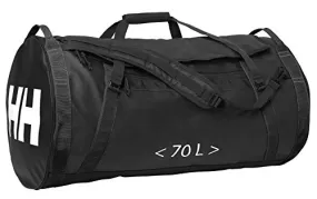 Helly Hansen Duffel 2 Water Resistant Packable Bag with Optional Backpack Straps, 70-liter (Meduim), 990 Black