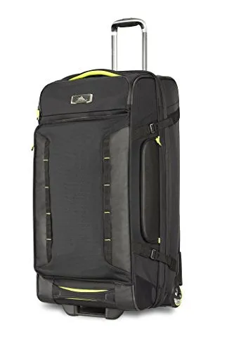 High Sierra At8 Wheeled Upright Duffel Bag, Black/Zest, 32"