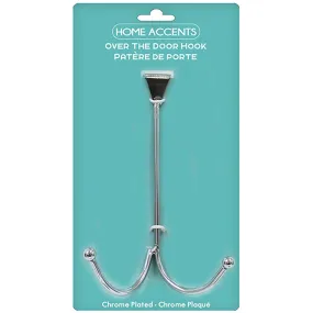 HOME ACCENTS Over The Door Hook Chrome Finish Dual Color Chrome Finish Home Accessories Packing 24/Box