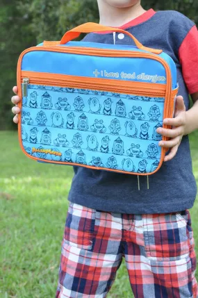 I Have Allergies Eco Friendly Lunch Bag: BLUE