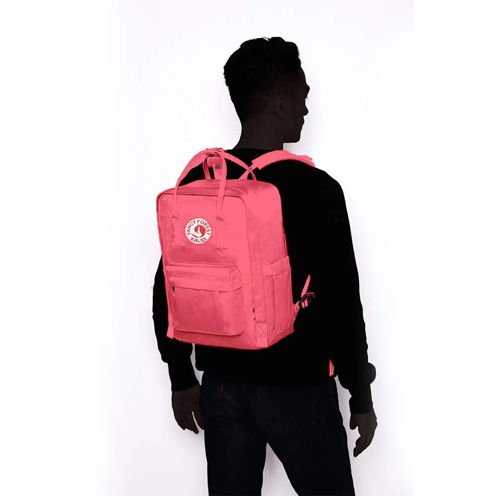 KALIDI Casual Backpack for Women,15 Inches Laptop Classic Backpack Camping Rucksack Travel Outdoor Daypack College School Bag (Peach Pink)