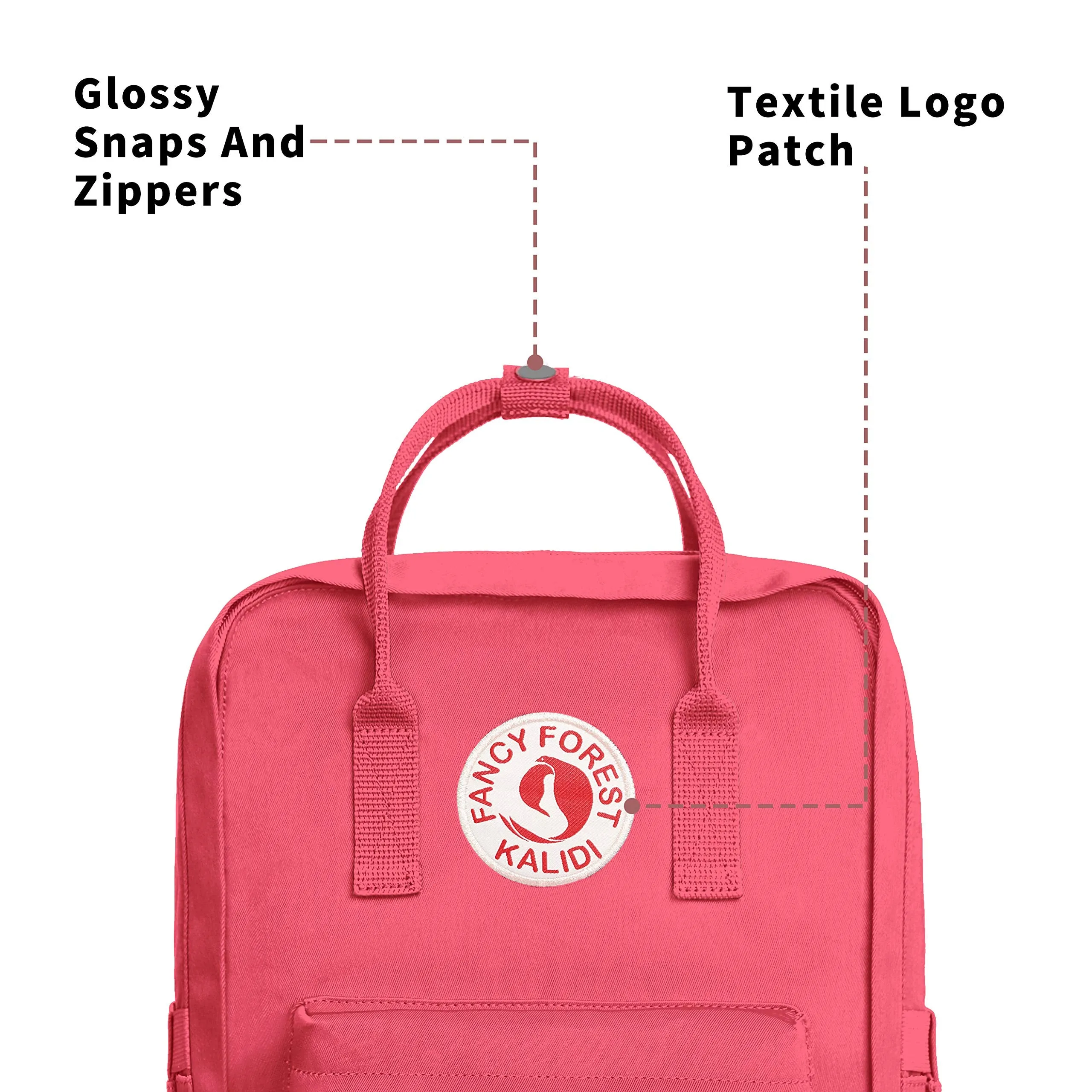 KALIDI Casual Backpack for Women,15 Inches Laptop Classic Backpack Camping Rucksack Travel Outdoor Daypack College School Bag (Peach Pink)