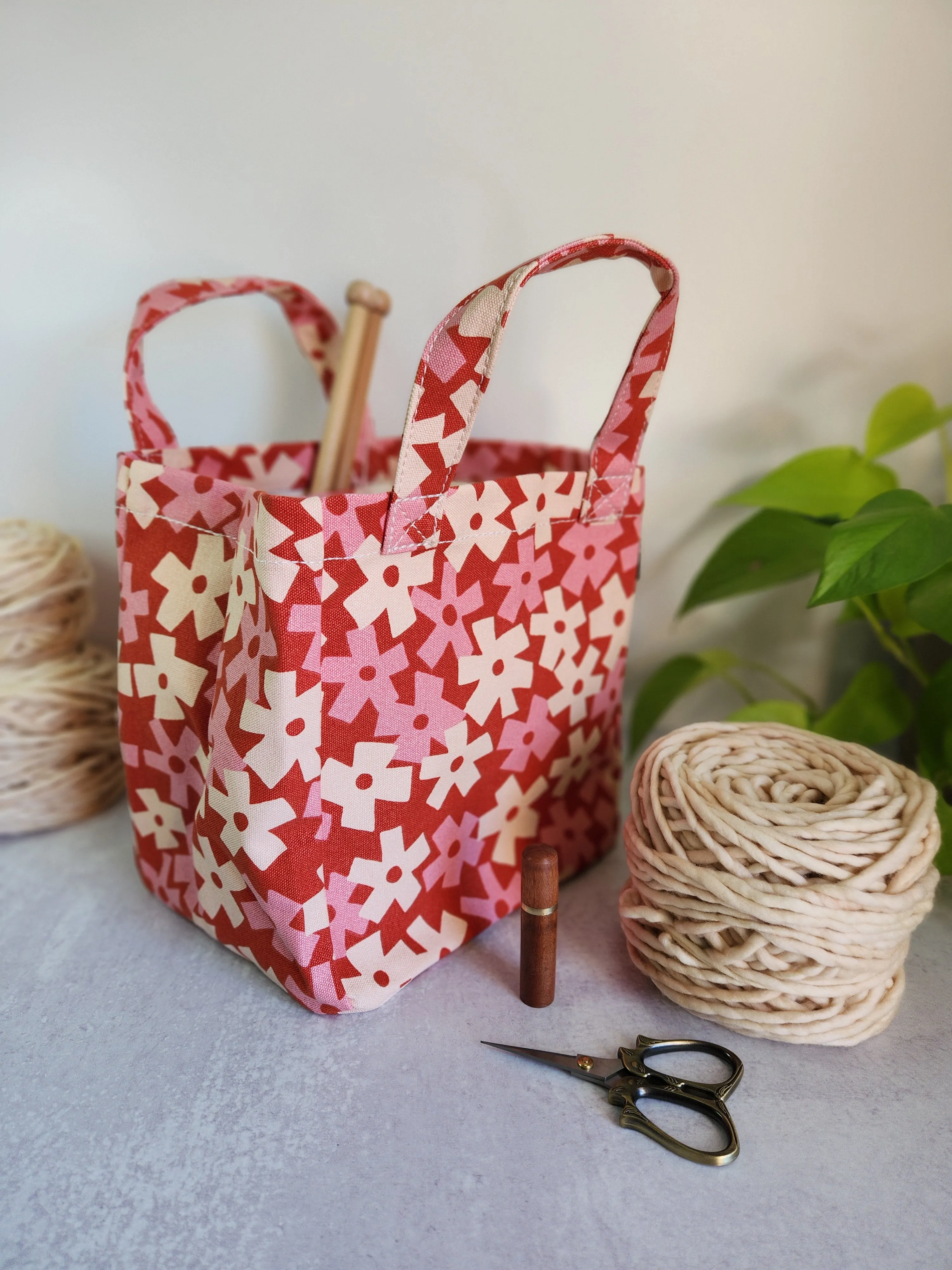 Knitting Project Bag, Lunch Tote, Solvang