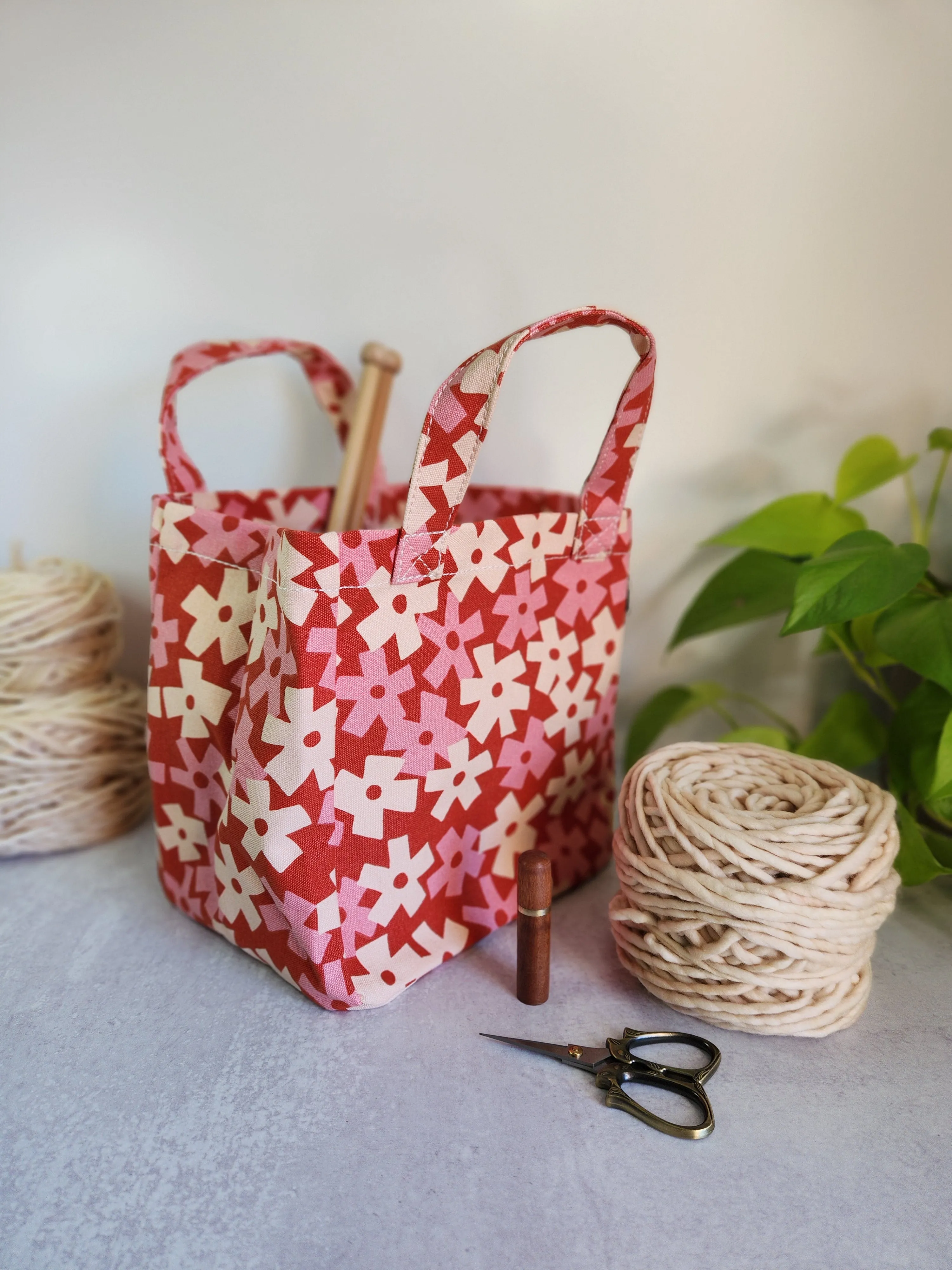 Knitting Project Bag, Lunch Tote, Solvang