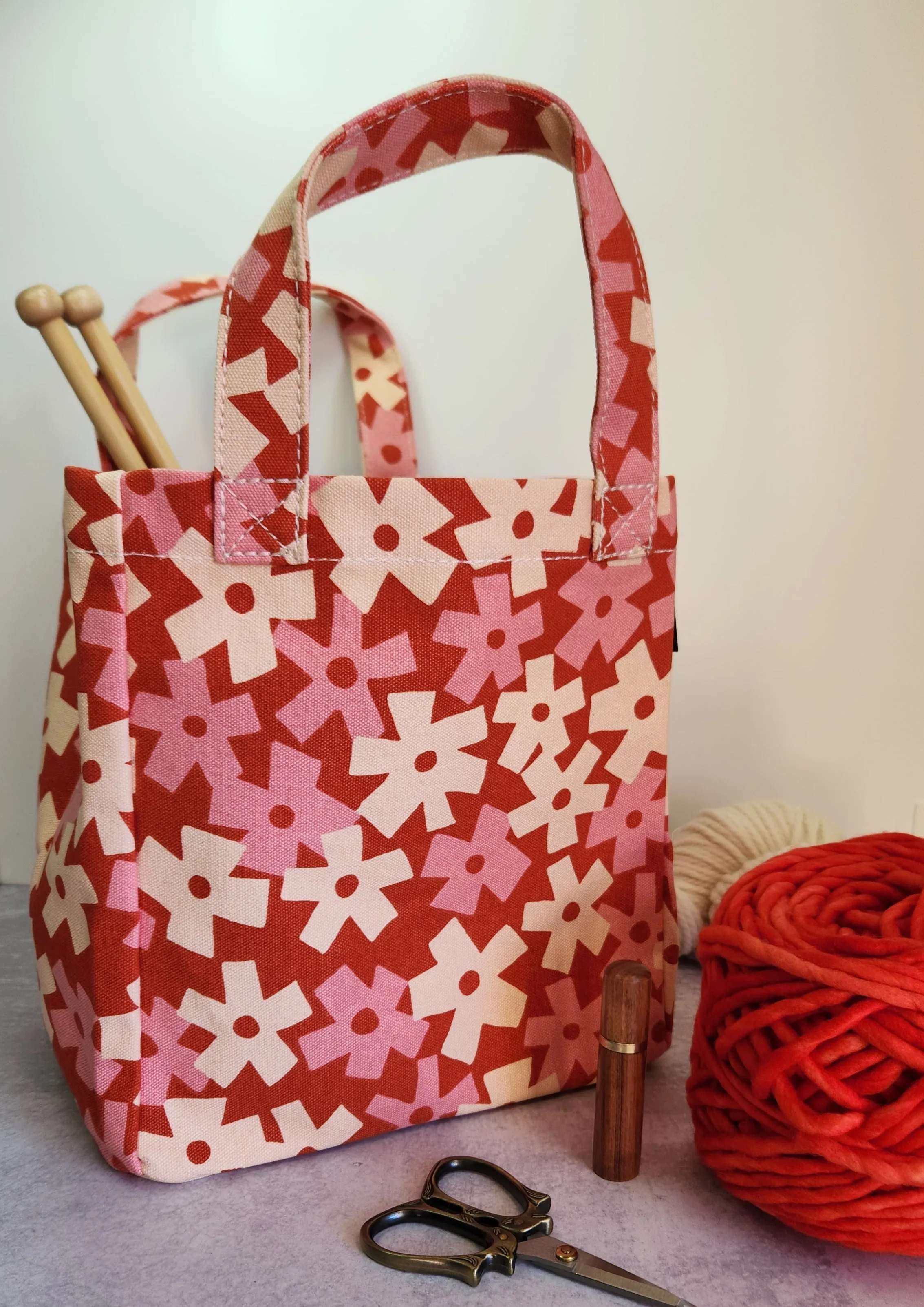 Knitting Project Bag, Lunch Tote, Solvang