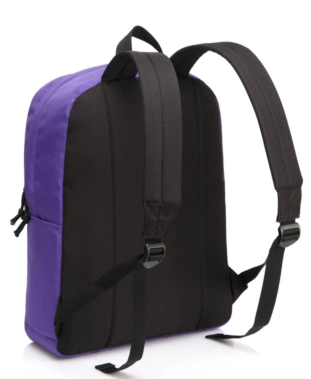 Lightweight Backpack for School, VASCHY Classic Basic Water Resistant Casual Daypack for Travel with Bottle Side Pockets (Purple)