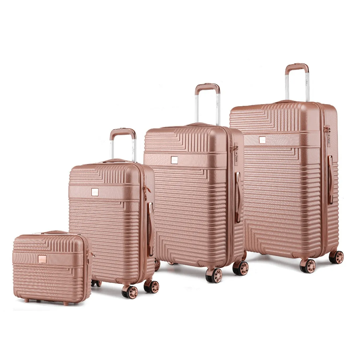 Luggage Bag 14 Inch Cabin Size Luggage Trolly - Rose Gold