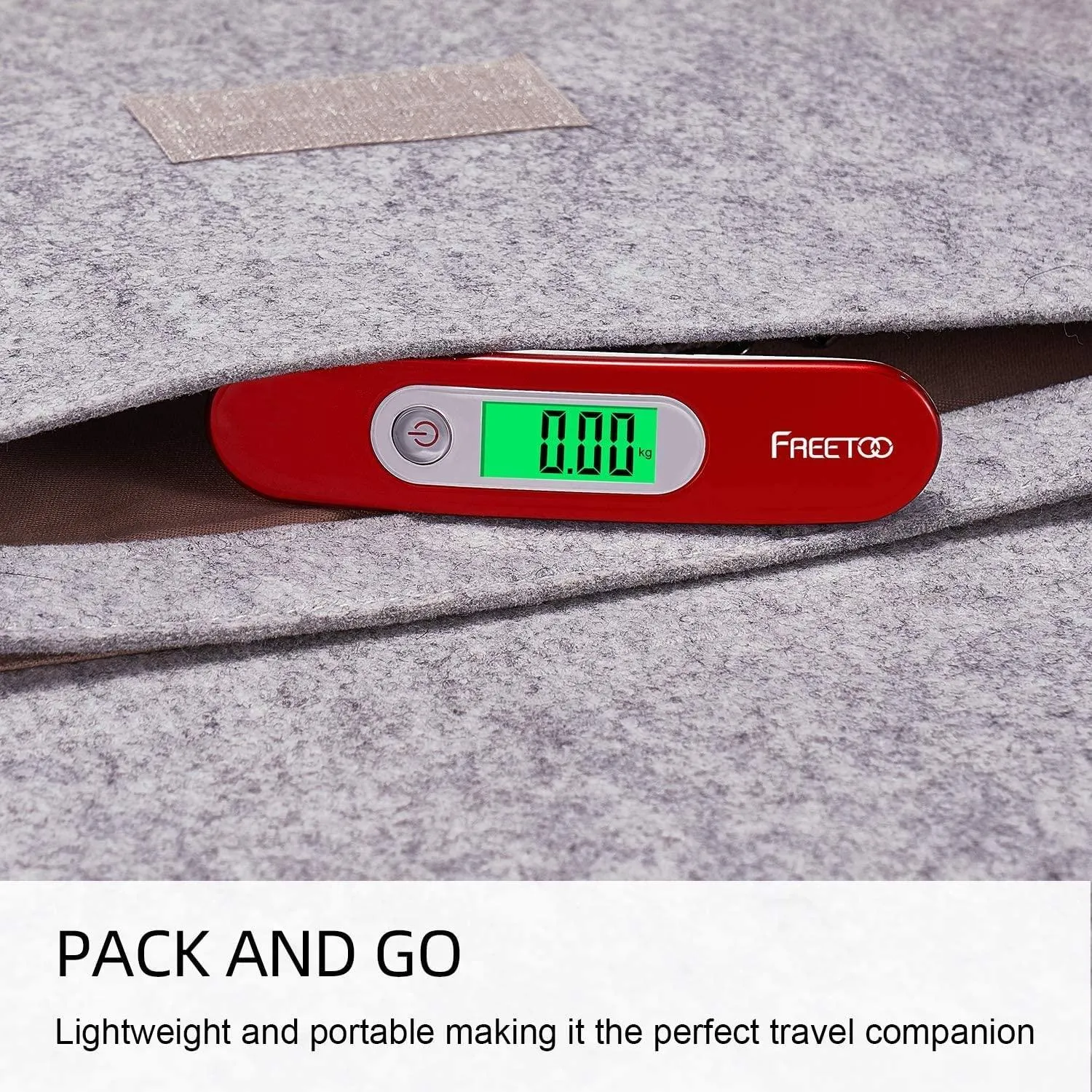 Luggage Scale Portable Digital Weight Scale for Travel Suitcase Weigher with Tare Function 110 Lb/ 50Kg Capacity Red