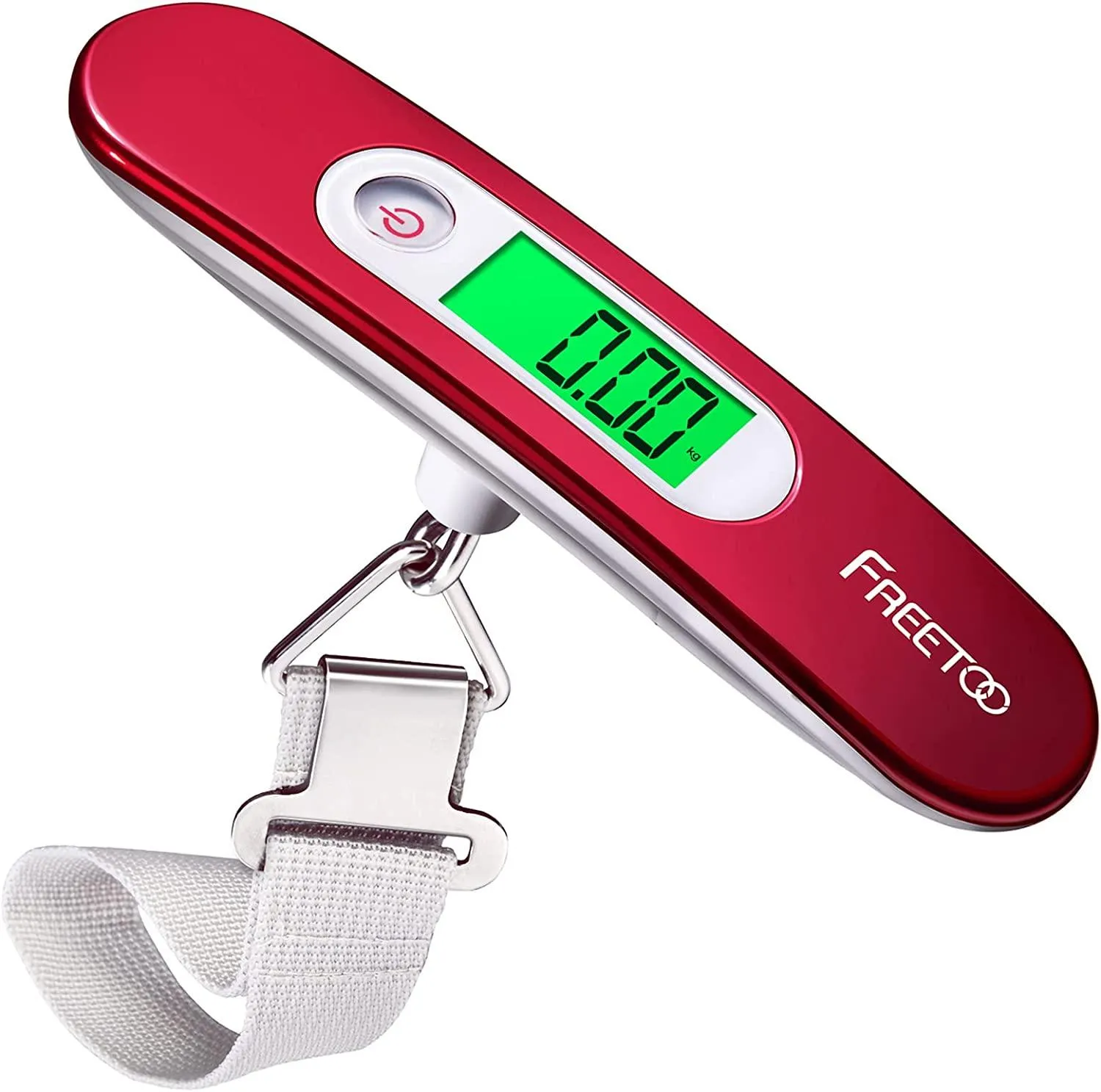Luggage Scale Portable Digital Weight Scale for Travel Suitcase Weigher with Tare Function 110 Lb/ 50Kg Capacity Red