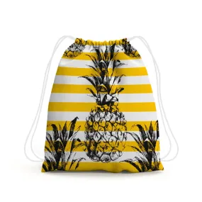 Microfibre Printed Backpack - Yellow Pines
