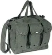 Olive Canvas Medical Bag - 12x9.5x6.5 in