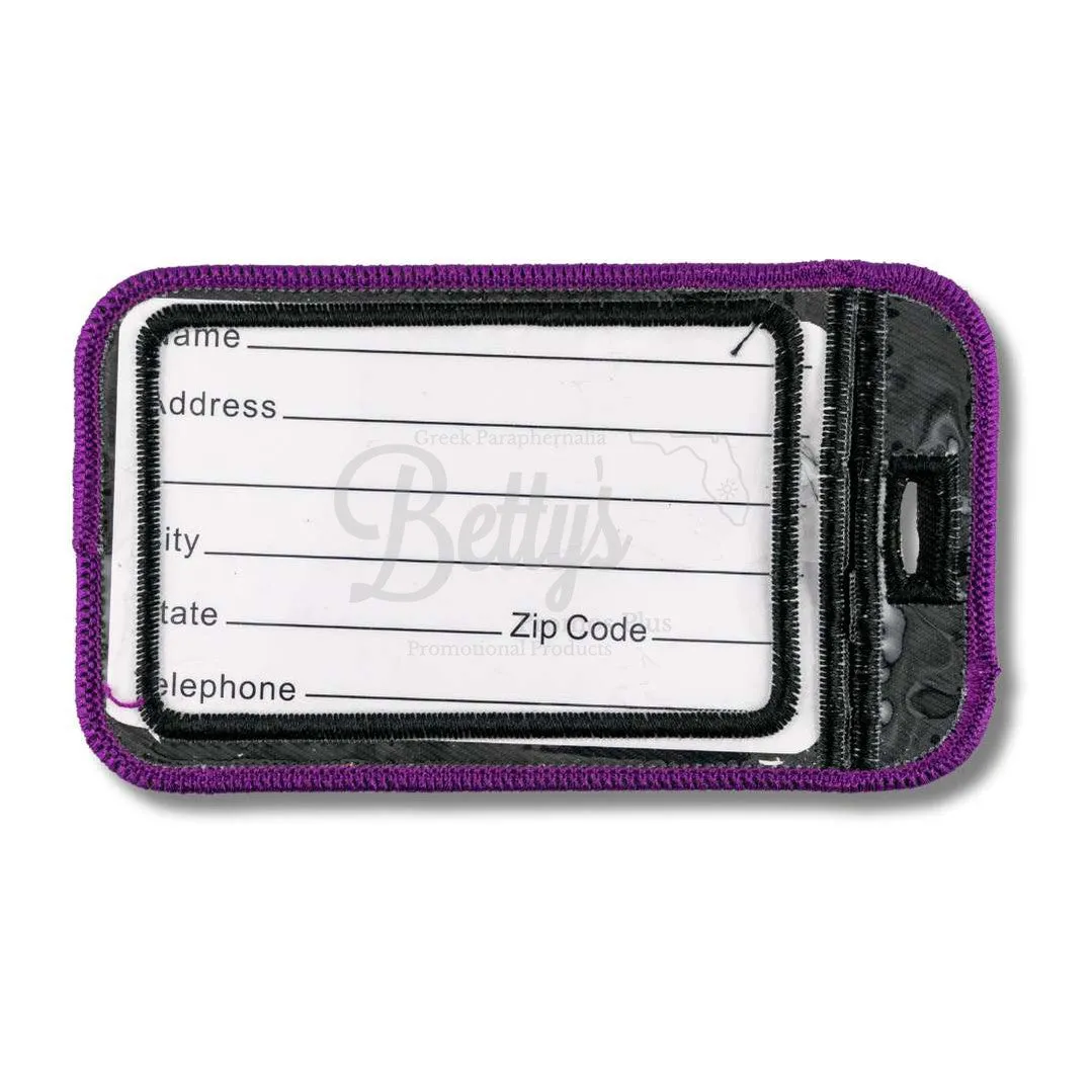 Omega Psi Phi ΩΨΦ Shield Embroidered Luggage Tag