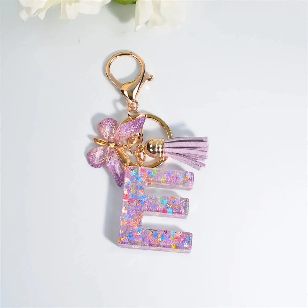 Owllaser A-Z Dreamy Sequin Letters Keychain, Bags Charms