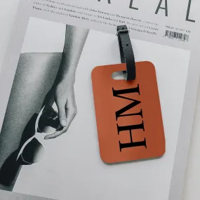 Personalised Luggage Tag | Monogram in Caramel