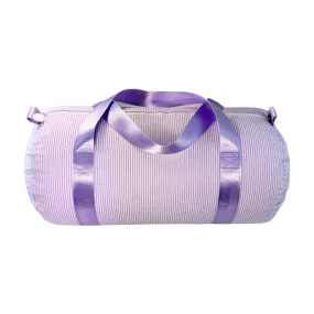 Personalized Glossed Stripe Lilac Duffel