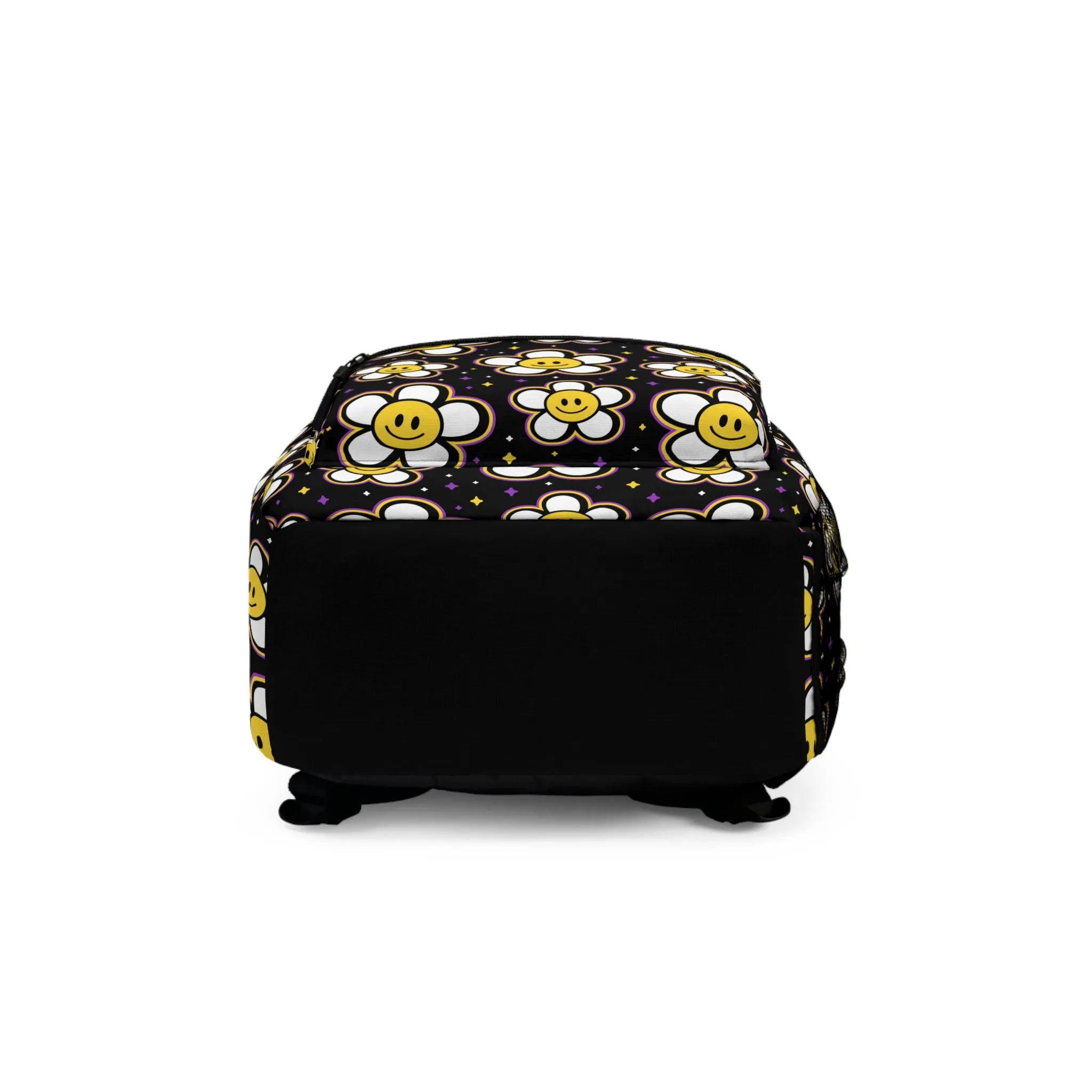 Retro Daisies with Smiley Faces Lightweight Backpack