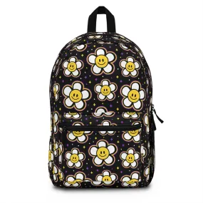 Retro Daisies with Smiley Faces Lightweight Backpack