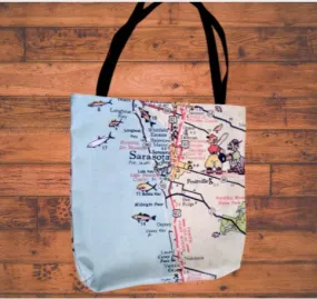 SARASOTA MAP: Tote Bag