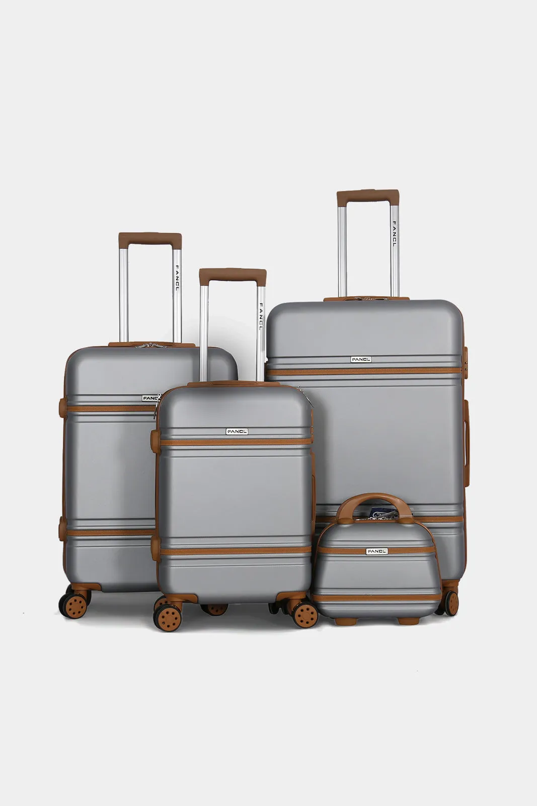 Silver Embellished Trolley Set (4 Piece)