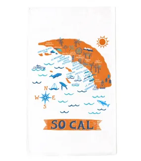 So Cal Beaches Tea Towel