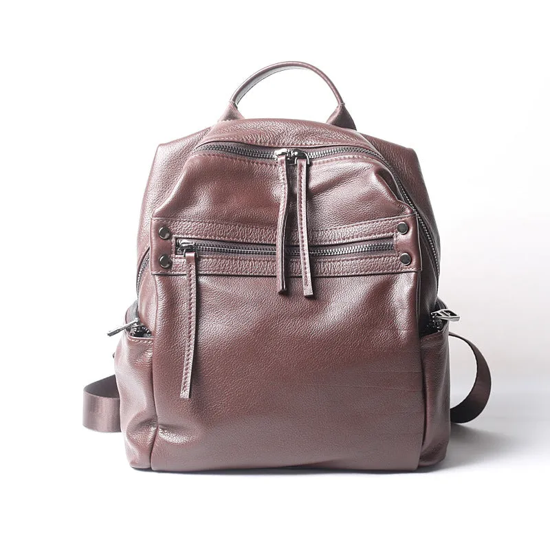 Stylish Ladies Rucksack leather Small Backpack Purse For Women