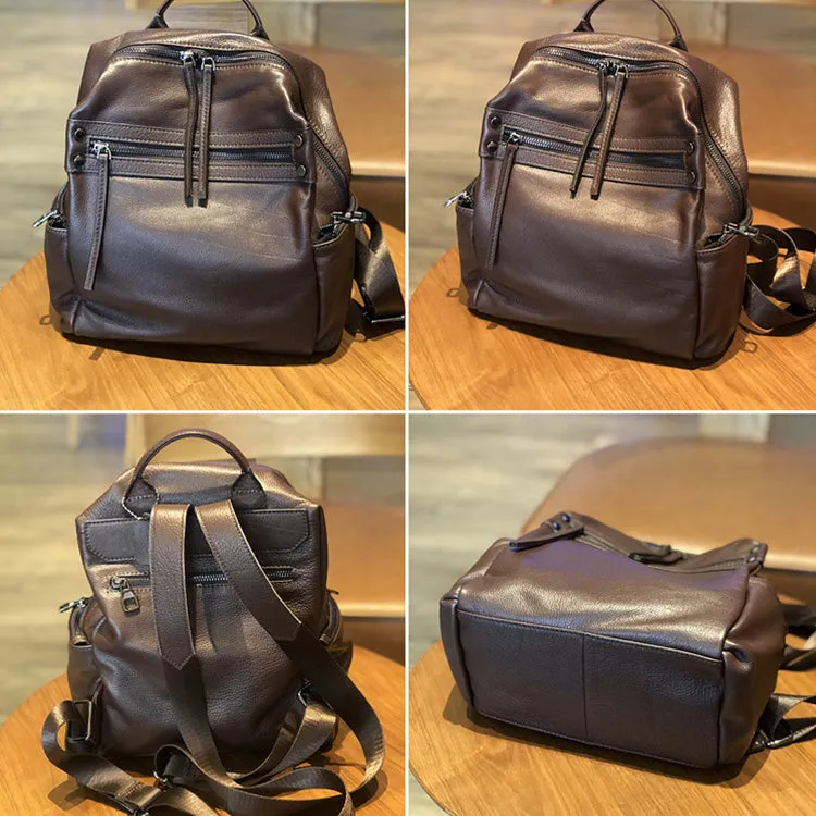 Stylish Ladies Rucksack leather Small Backpack Purse For Women
