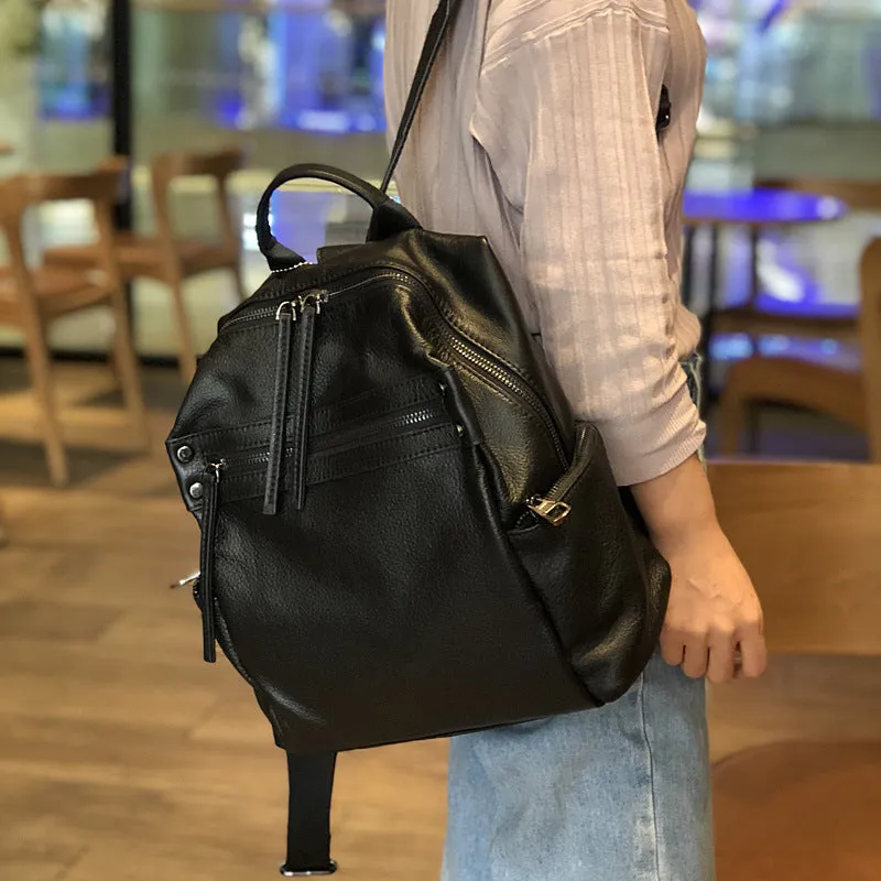 Stylish Ladies Rucksack leather Small Backpack Purse For Women