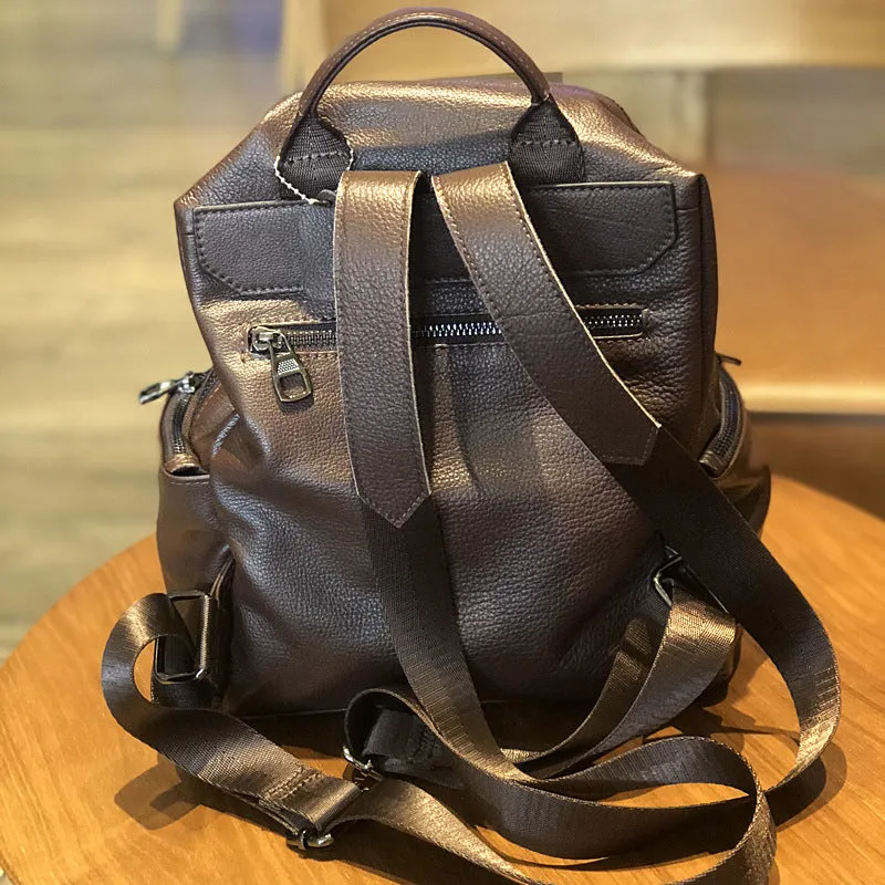 Stylish Ladies Rucksack leather Small Backpack Purse For Women