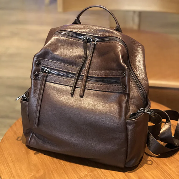 Stylish Ladies Rucksack leather Small Backpack Purse For Women