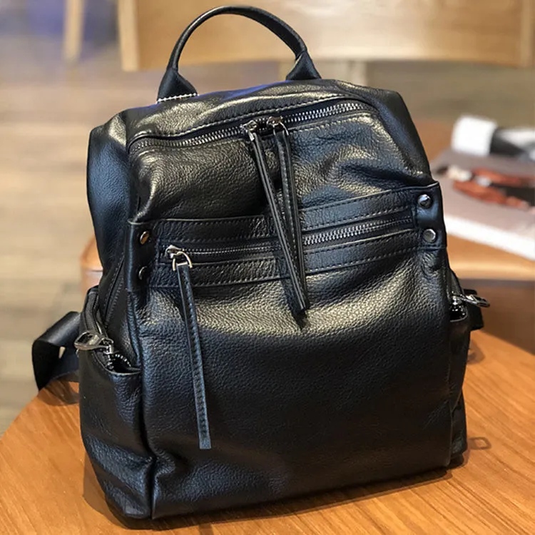 Stylish Ladies Rucksack leather Small Backpack Purse For Women
