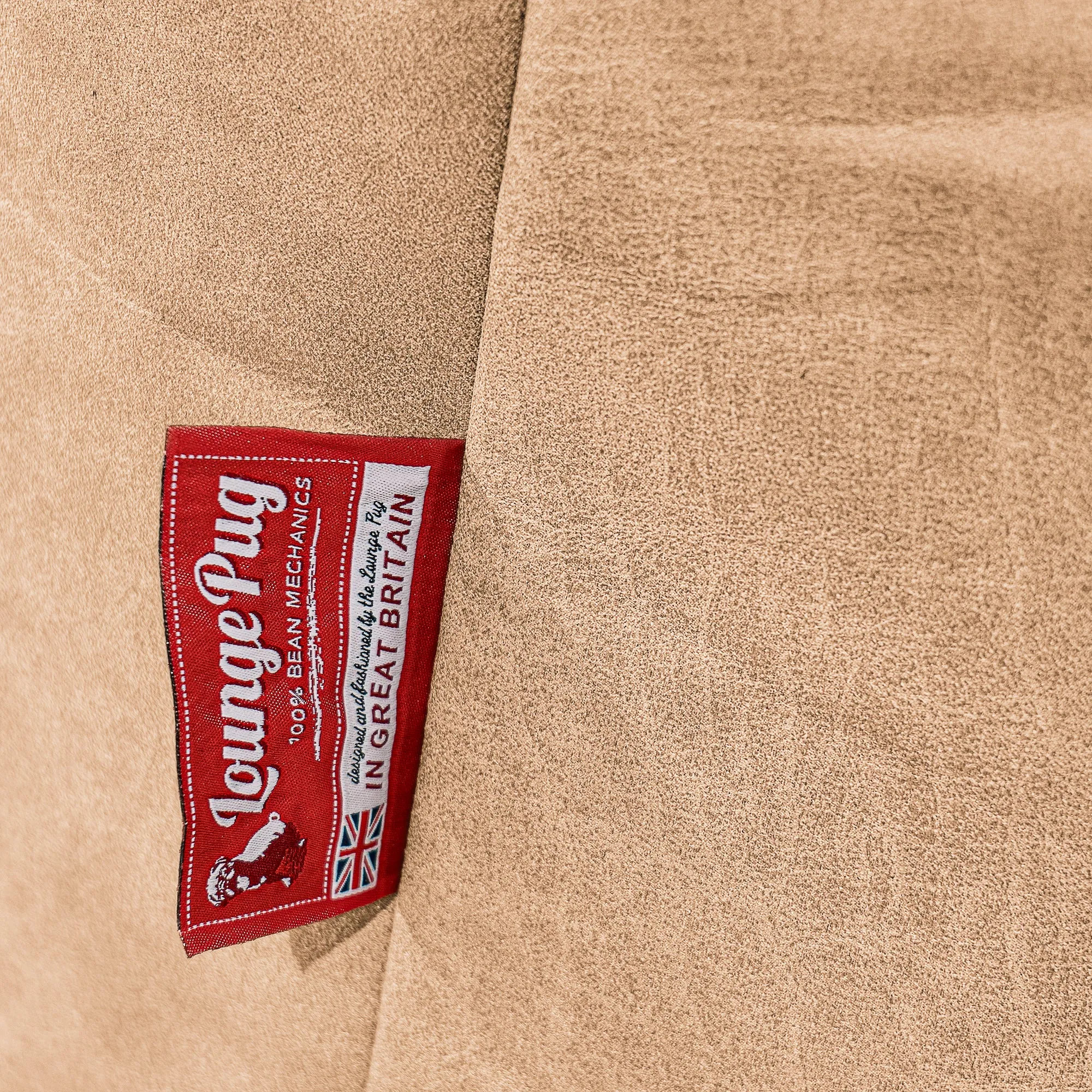 The 3 Seater Albert Sofa Bean Bag - Distressed Leather Honey Brown