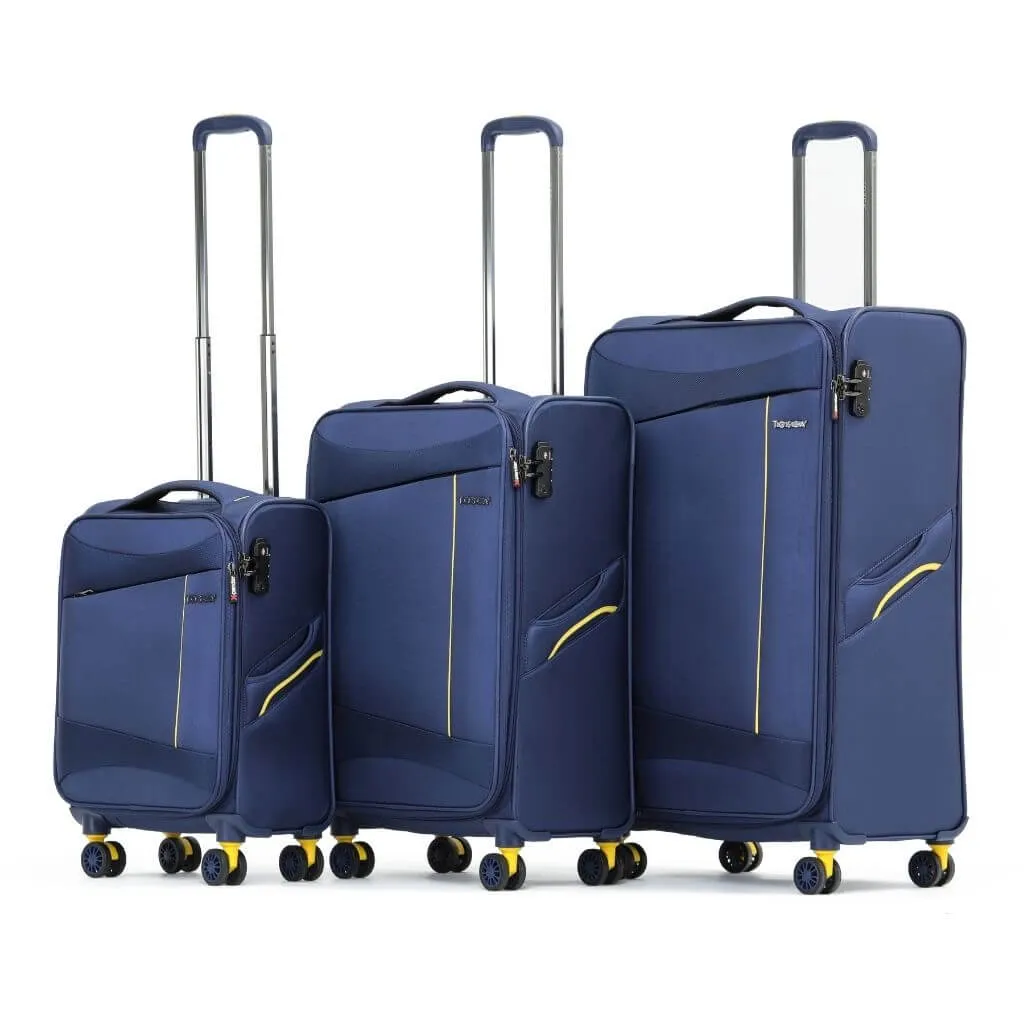 Tosca Max Lite 3.0 Softsided 3 Piece Suitcase Set - Navy