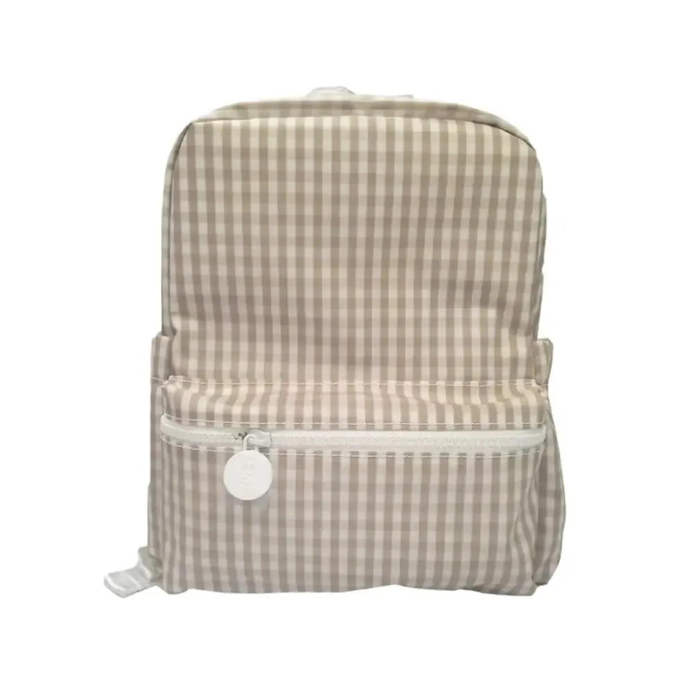 TRVL BACKPACKER - GINGHAM KHAKI