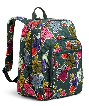 Vera Bradley Women's Campus Tech Backpack, Signature Cotton (Falling Flowers)