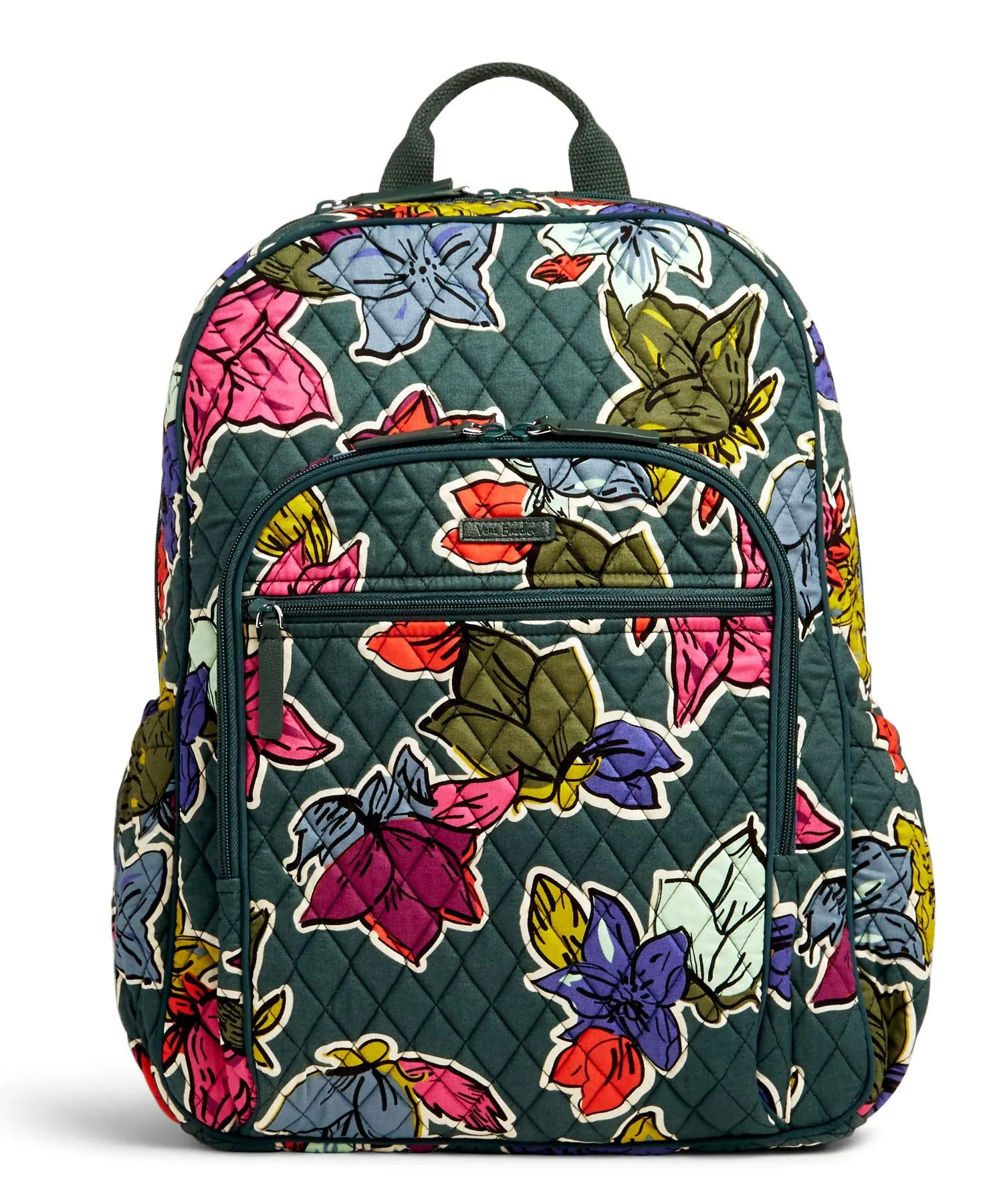 Vera Bradley Women's Campus Tech Backpack, Signature Cotton (Falling Flowers)