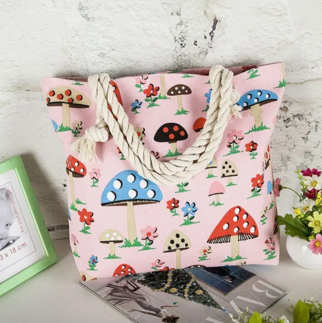 Women's Large Capacity Coloured Canvas Tote Bag