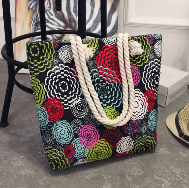 Women's Large Capacity Coloured Canvas Tote Bag
