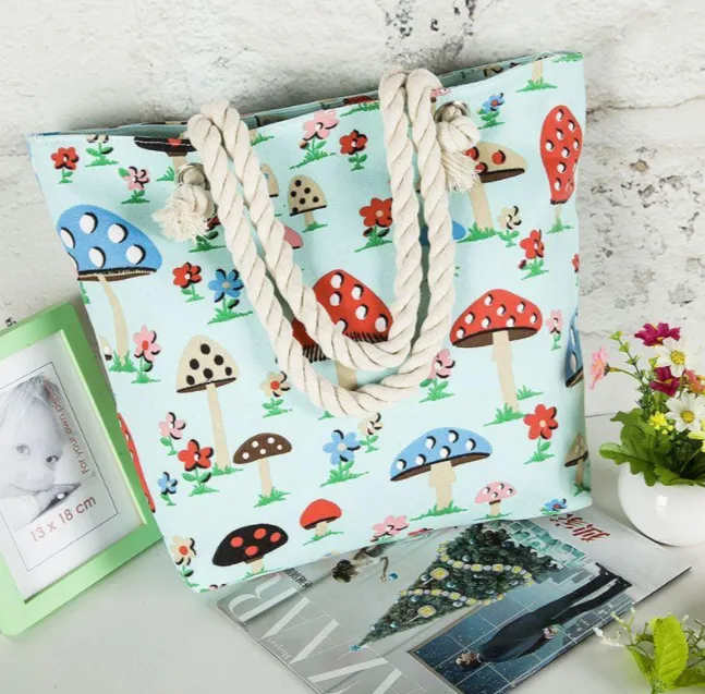 Women's Large Capacity Coloured Canvas Tote Bag