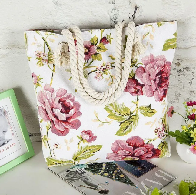 Women's Large Capacity Coloured Canvas Tote Bag