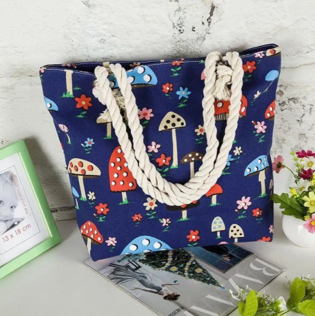 Women's Large Capacity Coloured Canvas Tote Bag