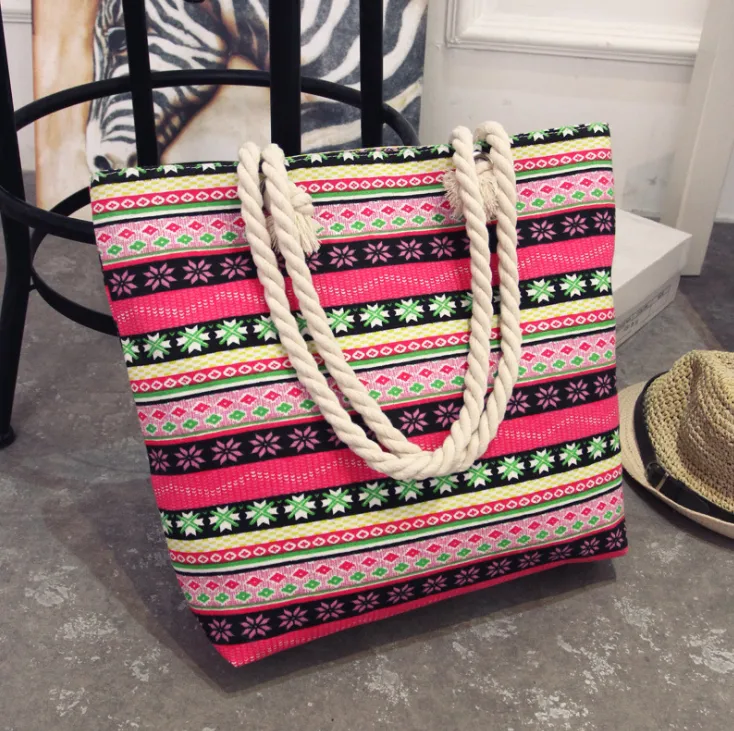 Women's Large Capacity Coloured Canvas Tote Bag