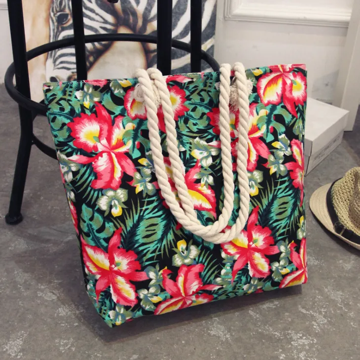 Women's Large Capacity Coloured Canvas Tote Bag