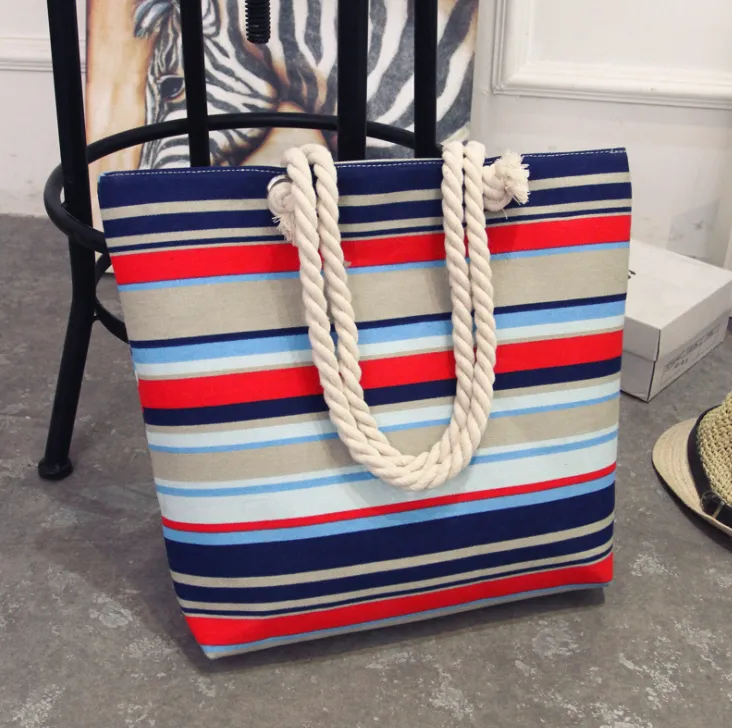 Women's Large Capacity Coloured Canvas Tote Bag