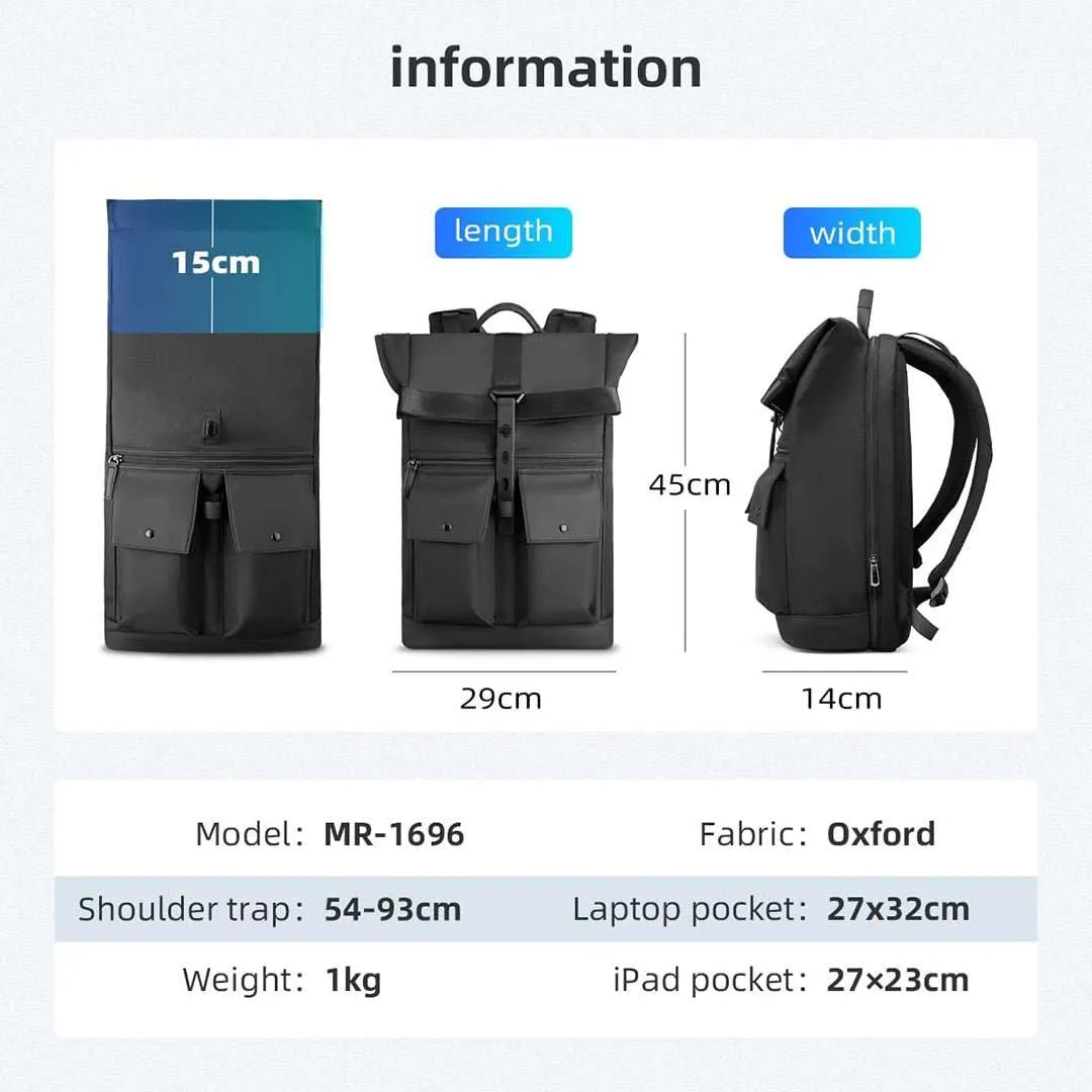 Zoll Rolltop: Stylish Daily All-Day Commute Backpack